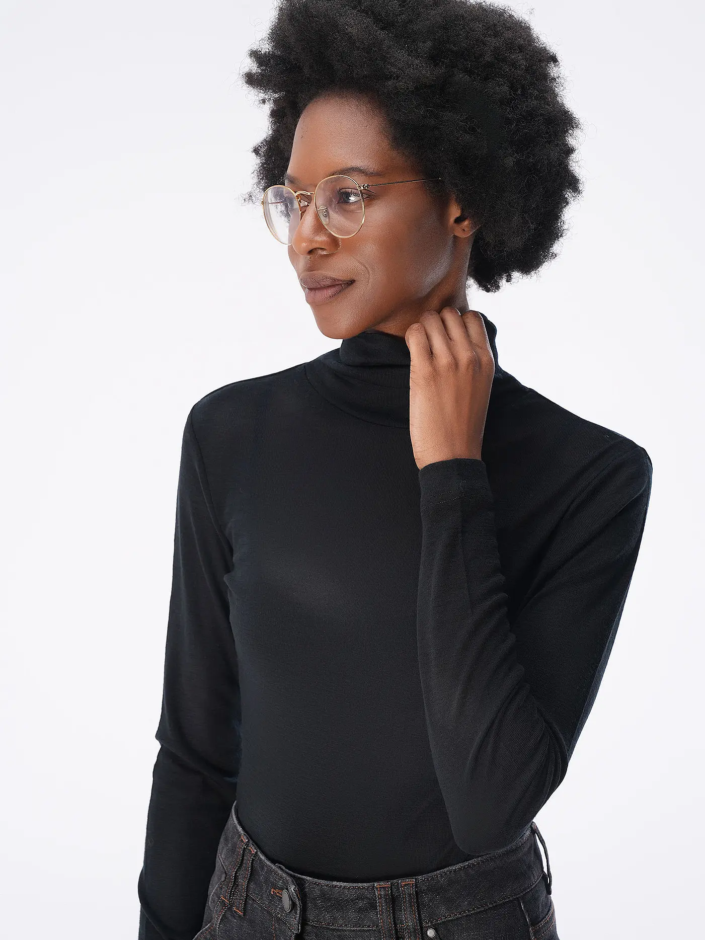 IN WEAR | Rollkragenpullover | schwarz